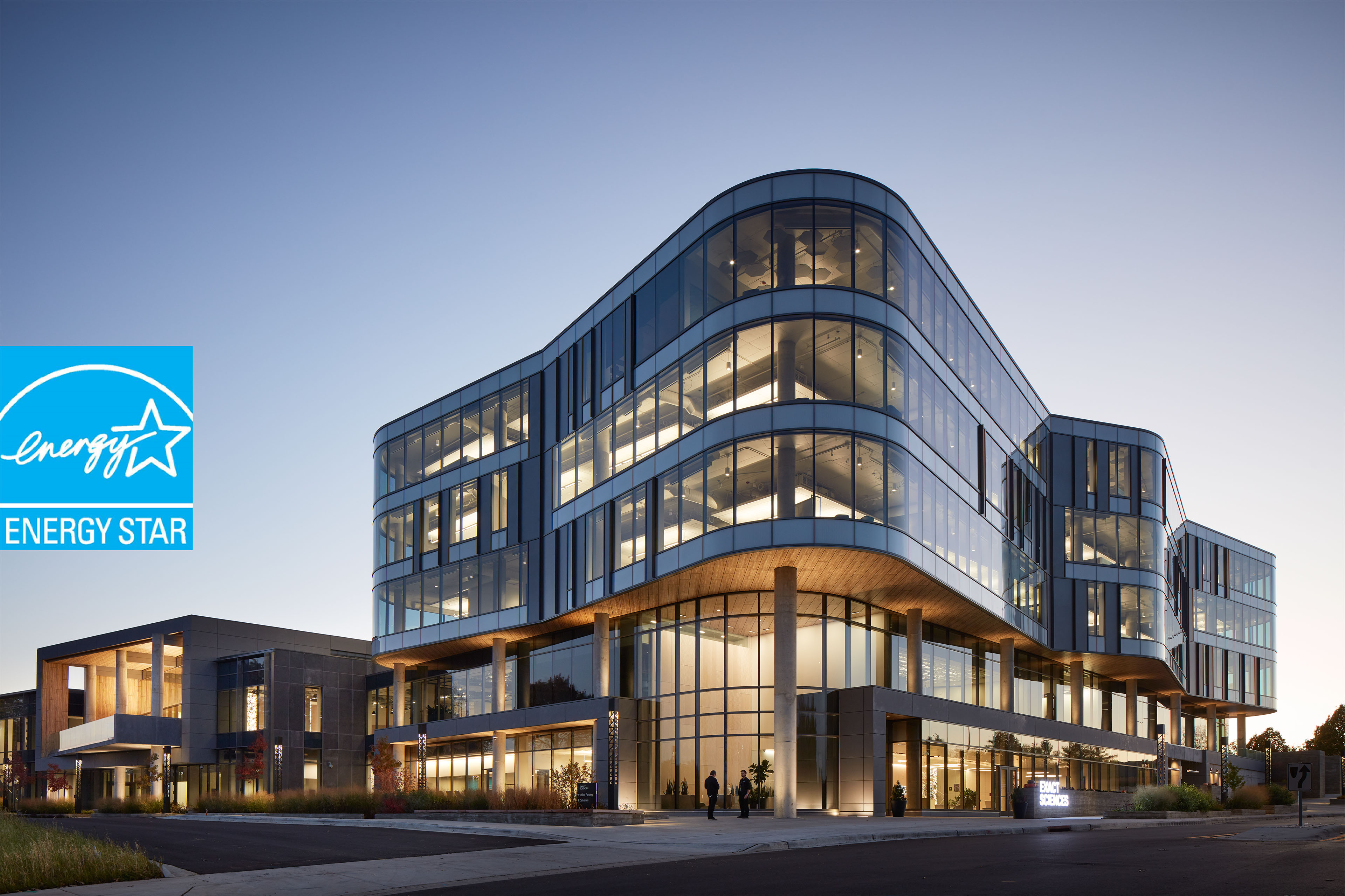 Exact Sciences Innovation One headquarters with the Energy Star logo in the corner.